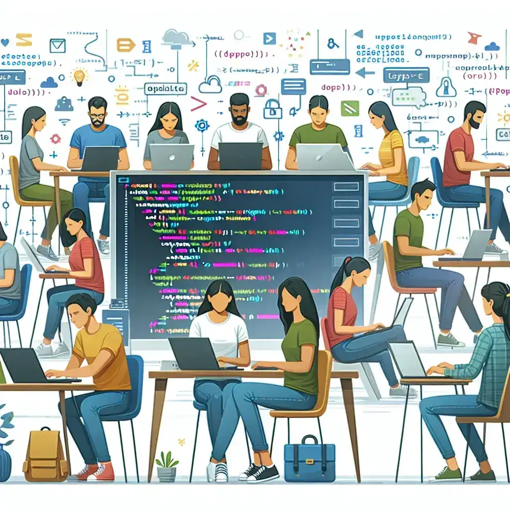 "Pengelola Proyek Open Source Terbaik: Panduan Lengkap - Ilustrasi visual yang menampilkan berbagai alat dan platform manajemen proyek open source yang populer, termasuk logo dan antarmuka pengguna untuk membantu dalam memilih solusi terbaik."