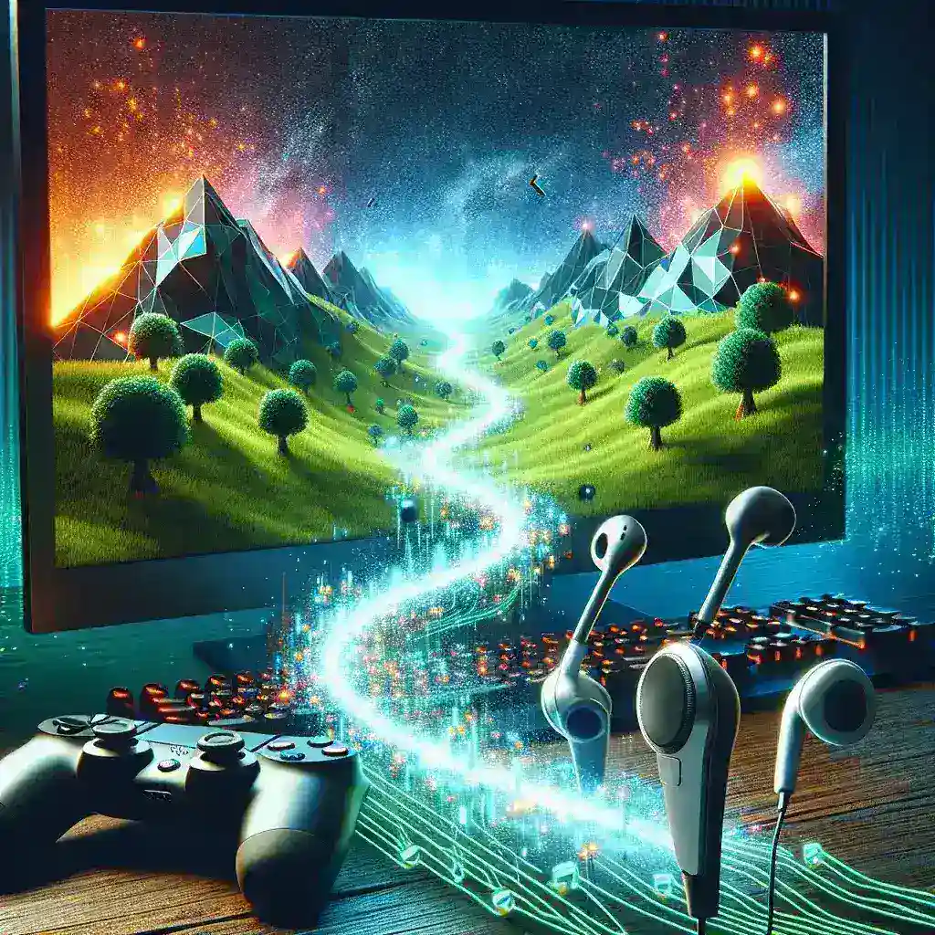 "Galaxy Buds connected to a gaming PC, showcasing seamless wireless audio experience for gaming enthusiasts"